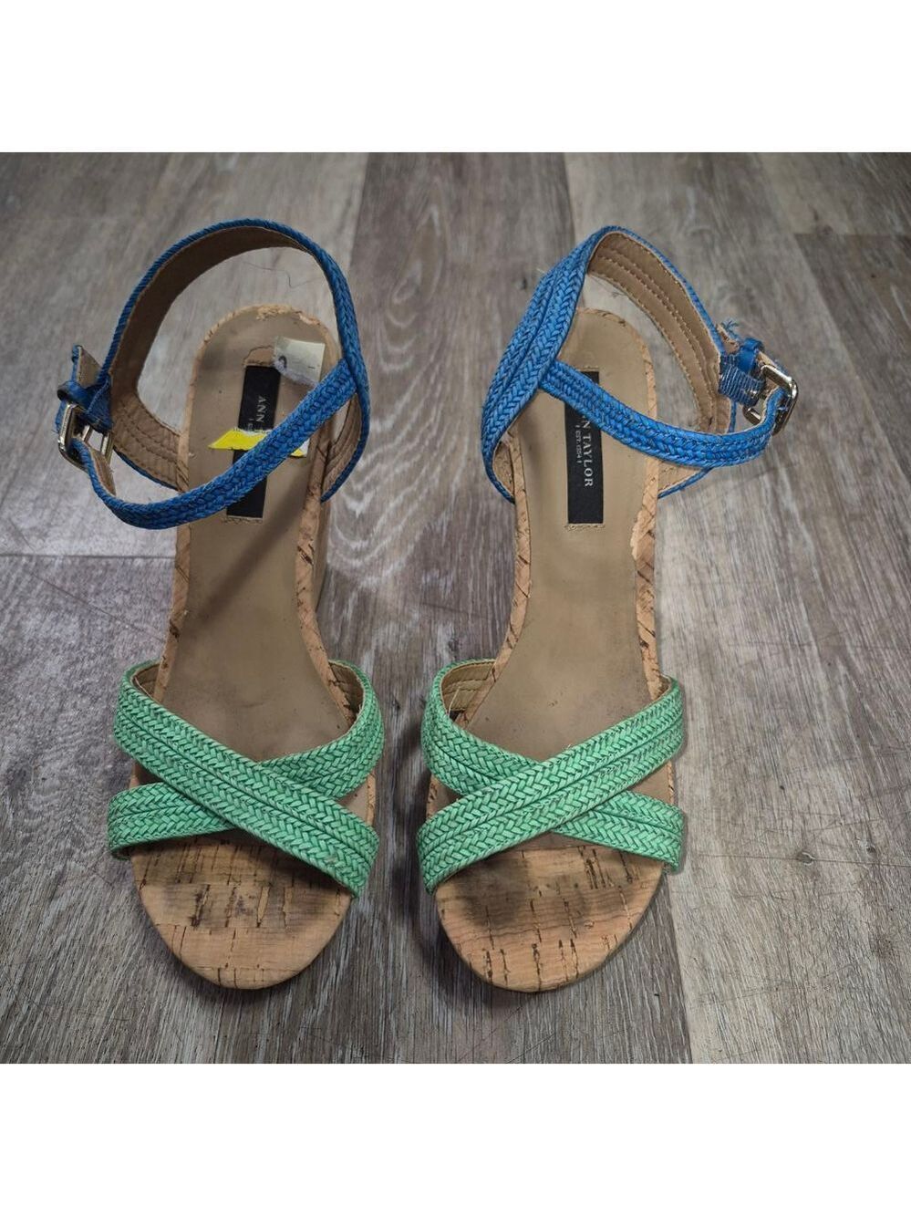 Women's Ann Taylor Sandals Size 7 Blue and Green